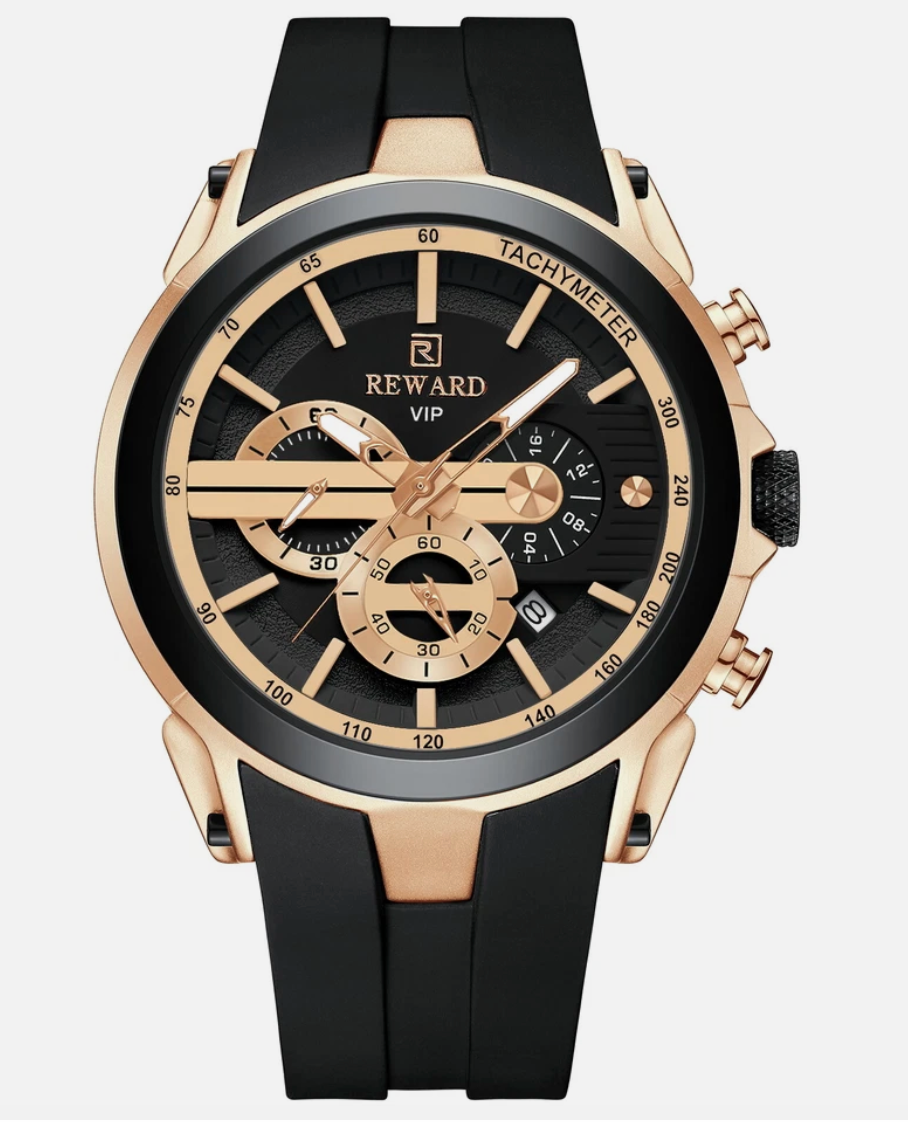REWARD Men’s Waterproof Sports Watch | Luminous Hands & Chronograph